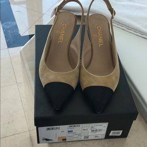 Authentic Chanel slingback pump size 39